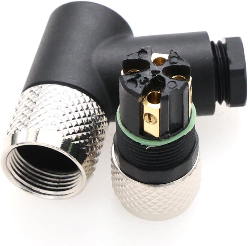 Eonvic M8 Right Angle 4 Pin Female A Code Plug Industrial Circular Sensor Connector Aviation 8mm Waterproof IP67 Connector - Image 5